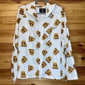Dangerous people bag head windbreaker zip up jacket large